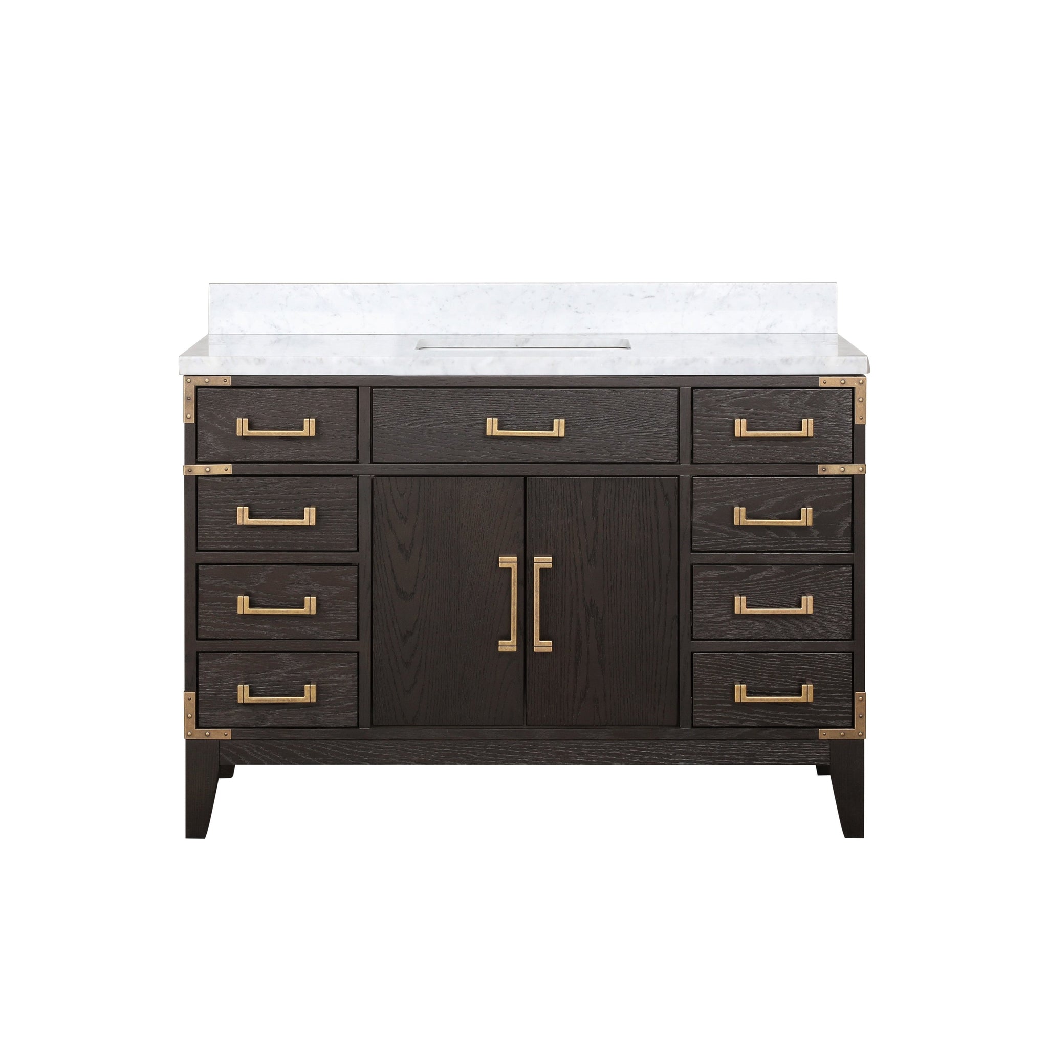 Laurel 48 in. Freestanding Bathroom Vanity with Carrara Marble Sink Top