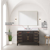 Laurel 48 in. Freestanding Bathroom Vanity with Carrara Marble Sink Top