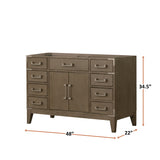 Laurel 48 in W x 22 in D Grey Oak Single Bath Vanity