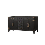 Laurel 60 in W x 22 in D Black Oak Double Bath Vanity