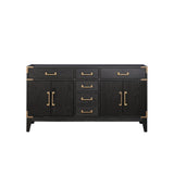 Laurel 60 in W x 22 in D Black Oak Double Bath Vanity