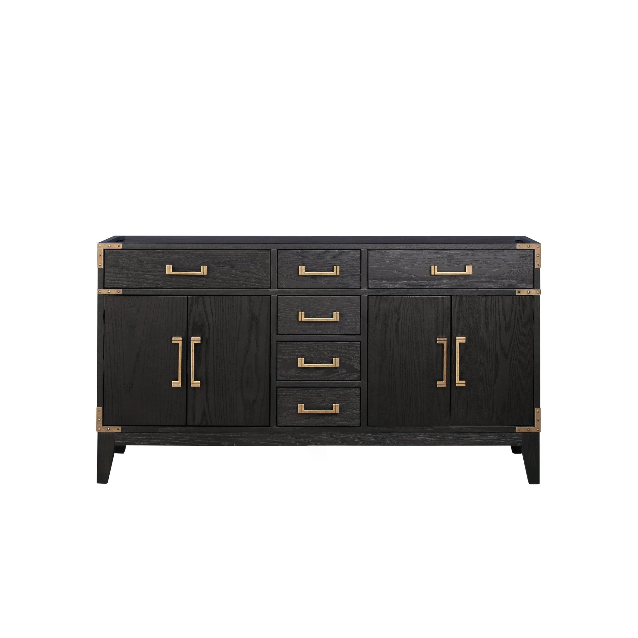 Laurel 60 in W x 22 in D Black Oak Double Bath Vanity