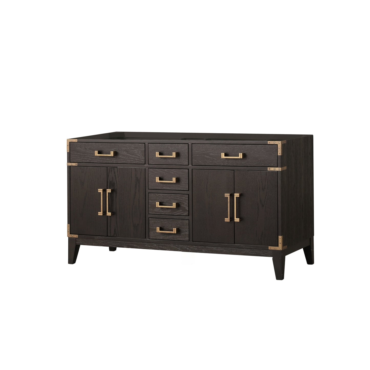Laurel 60 in W x 22 in D Brown Oak Double Bath Vanity