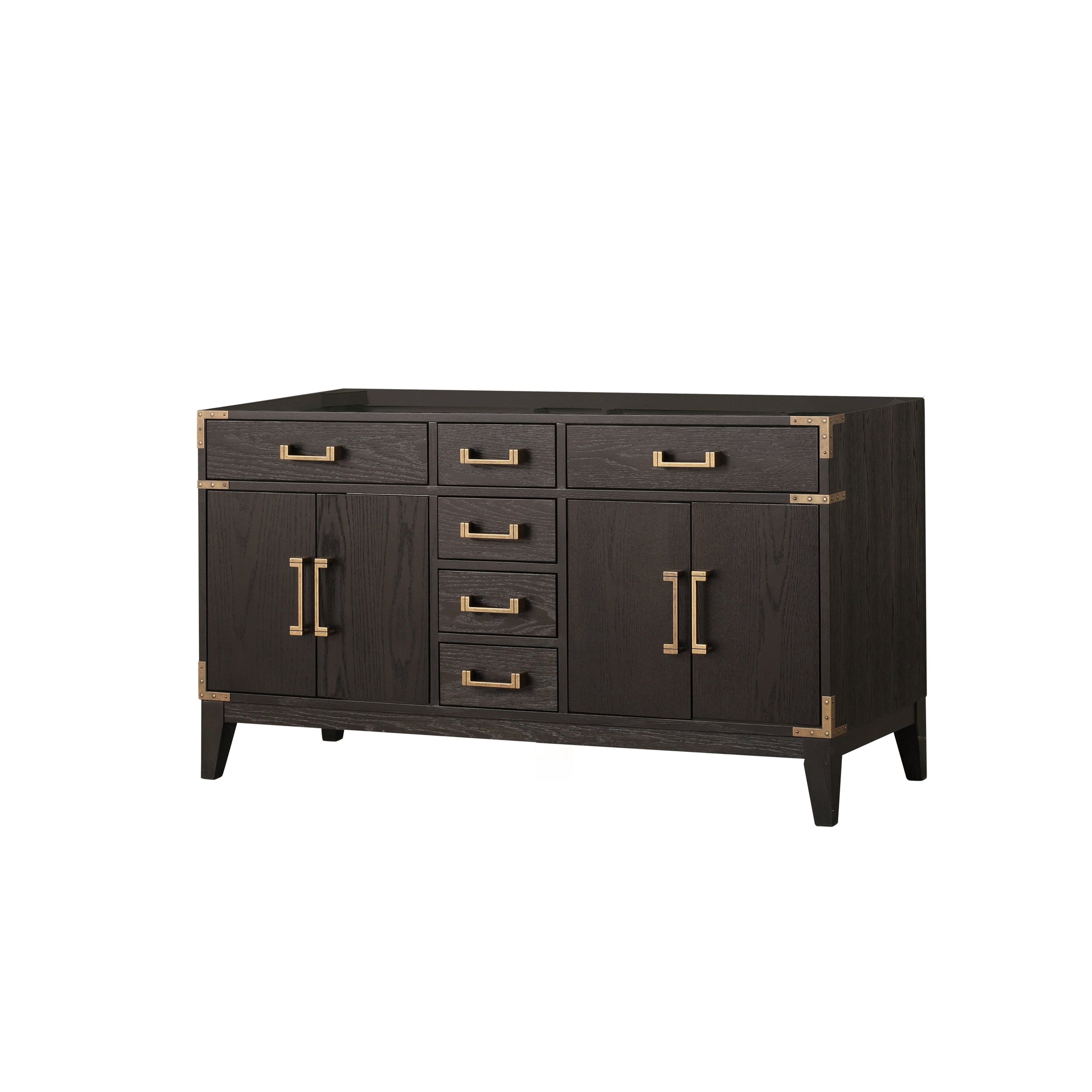 Laurel 60 in W x 22 in D Brown Oak Double Bath Vanity