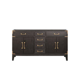 Laurel 60 in W x 22 in D Brown Oak Double Bath Vanity