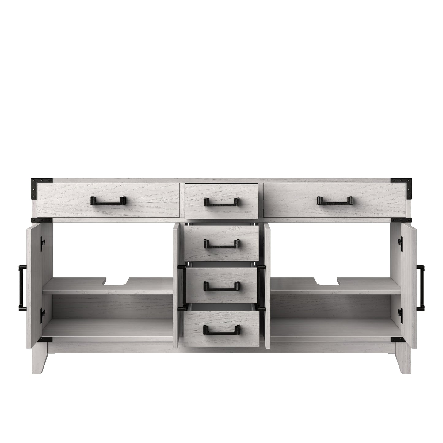Laurel 60 in W x 22 in D White Oak Double Bath Vanity