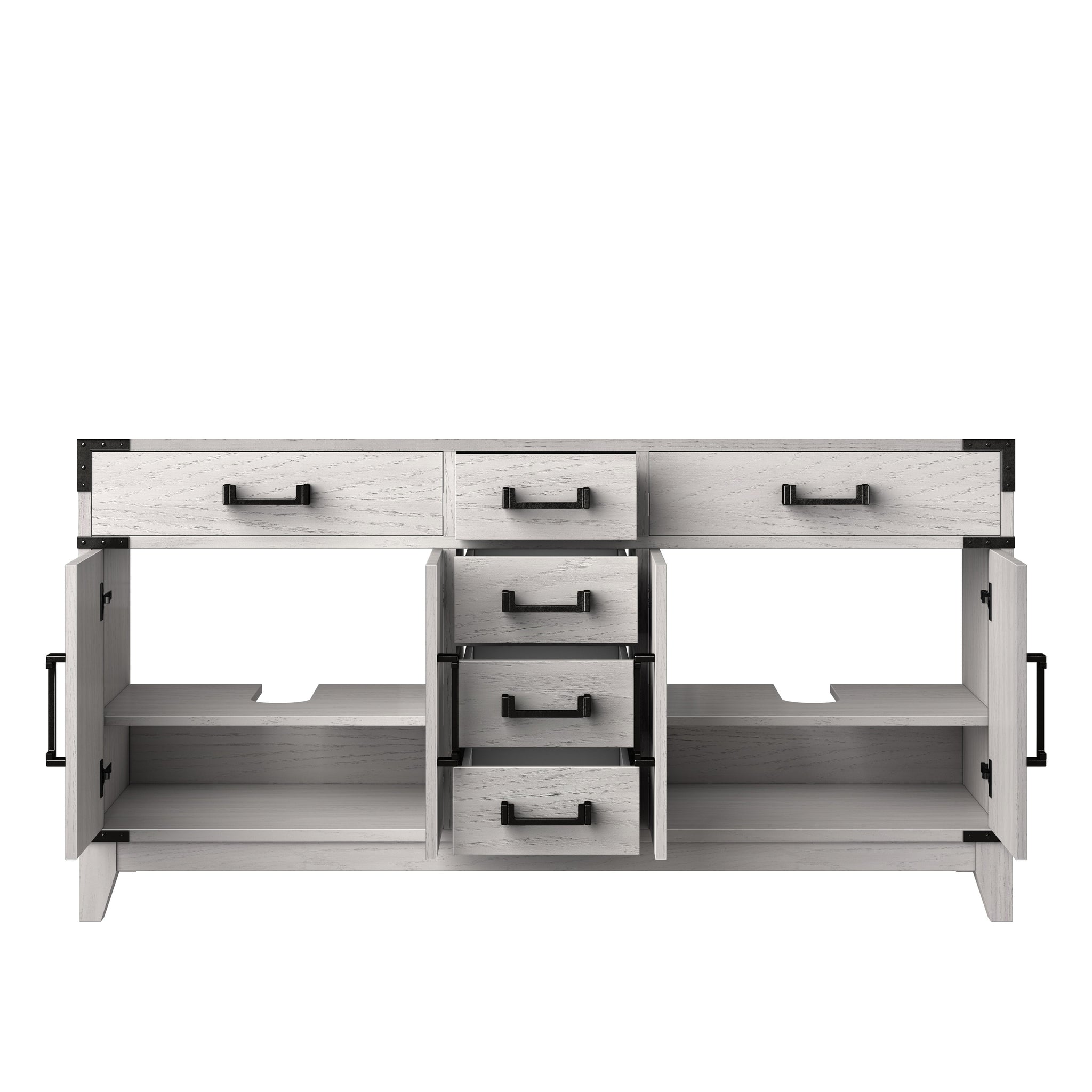 Laurel 60 in W x 22 in D White Oak Double Bath Vanity