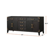 Laurel 72 in W x 22 in D Black Oak Double Bath Vanity