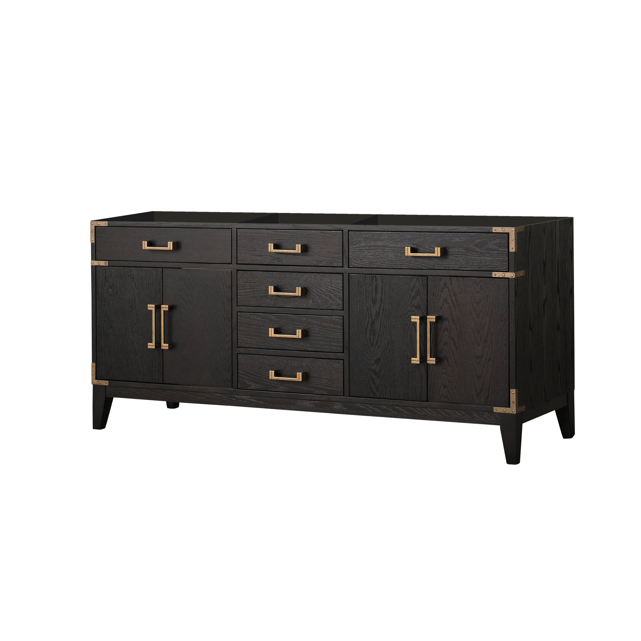 Laurel 72 in W x 22 in D Black Oak Double Bath Vanity