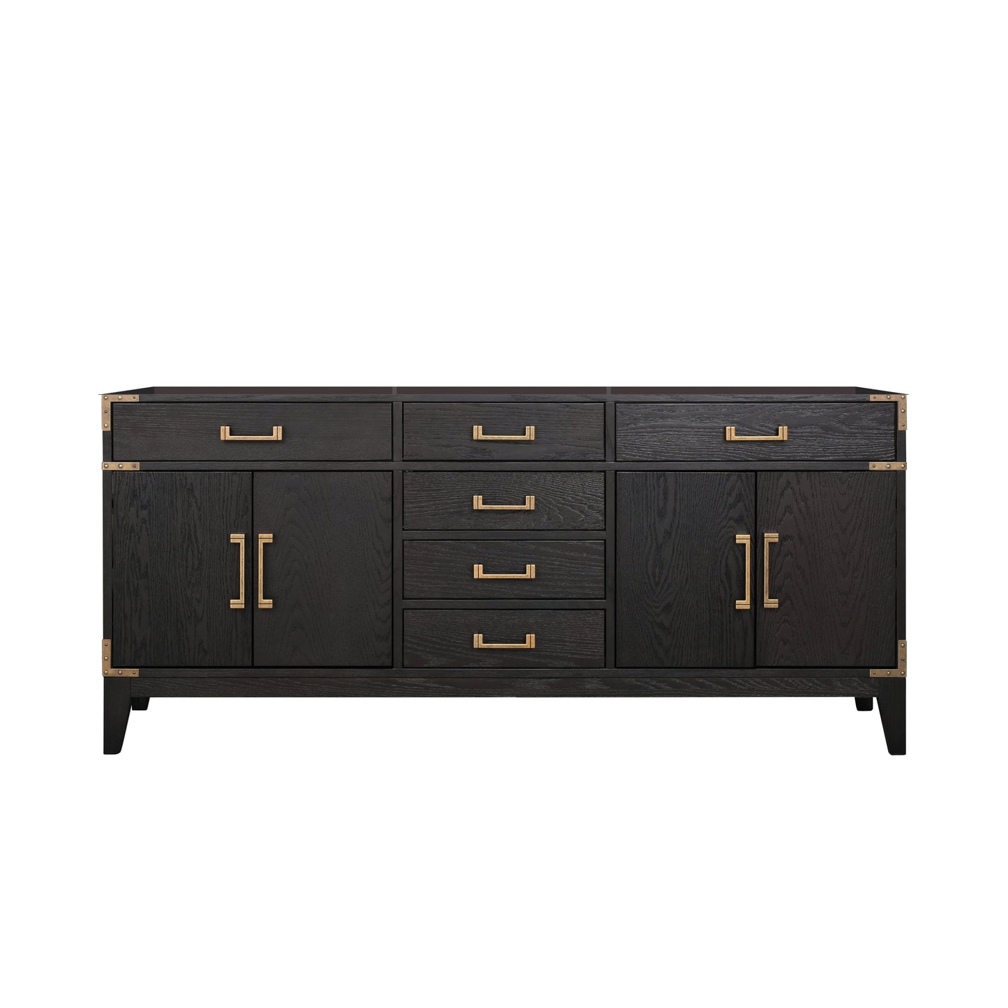 Laurel 72 in W x 22 in D Black Oak Double Bath Vanity