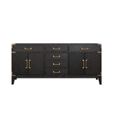 Laurel 72 in W x 22 in D Black Oak Double Bath Vanity