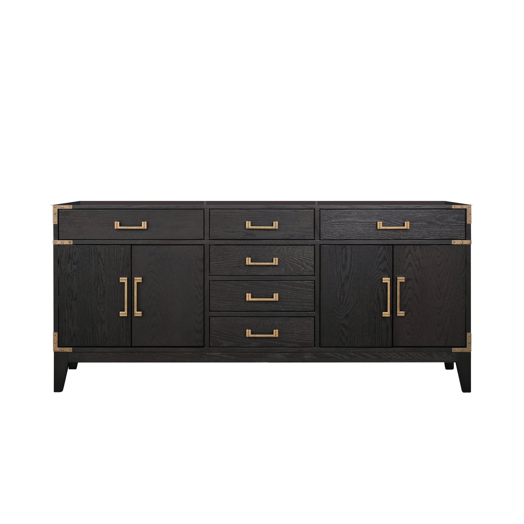 Laurel 72 in W x 22 in D Black Oak Double Bath Vanity