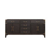 Laurel 72 in W x 22 in D Brown Oak Double Bath Vanity