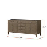 Laurel 72 in W x 22 in D Grey Oak Double Bath Vanity