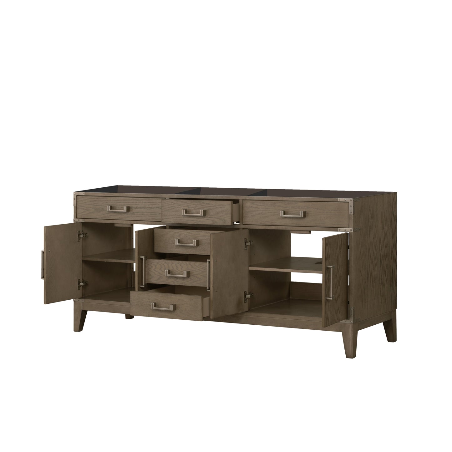 Laurel 72 in W x 22 in D Grey Oak Double Bath Vanity