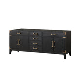 Laurel 80 in W x 22 in D Black Oak Double Bath Vanity
