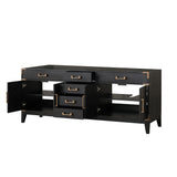 Laurel 80 in W x 22 in D Black Oak Double Bath Vanity