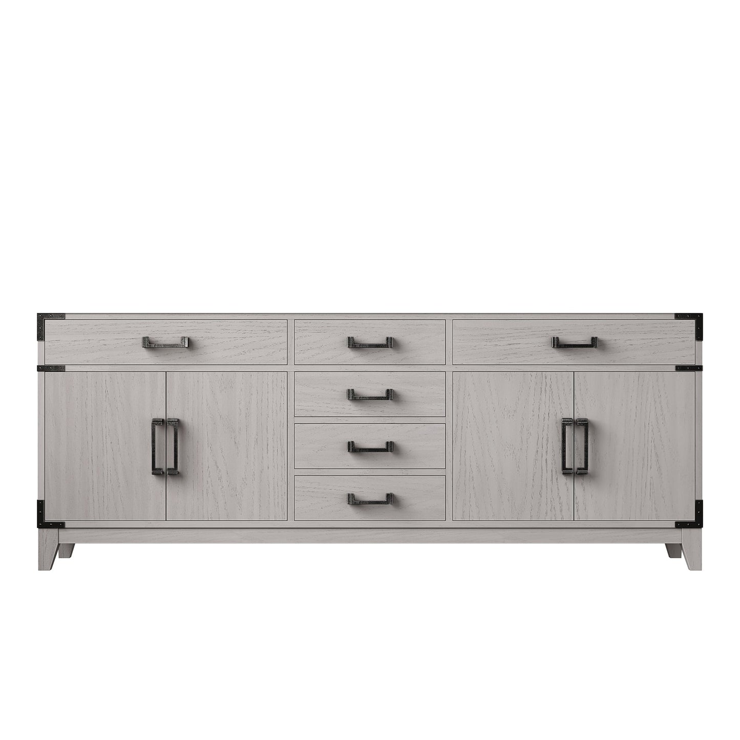 Laurel 80 in W x 22 in D White Oak Double Bath Vanity