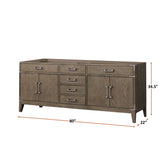 Laurel 80 in W x 22 in D Grey Oak Double Bath Vanity