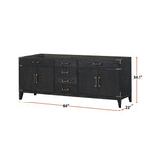 Laurel 84 in W x 22 in D Black Oak Double Bath Vanity