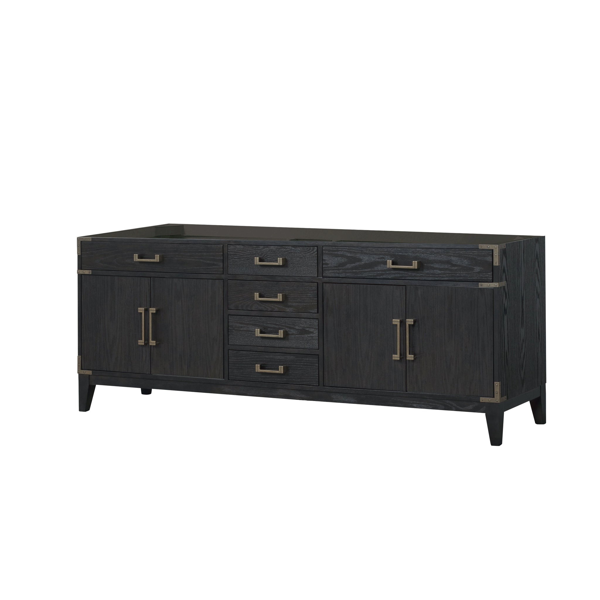 Laurel 84 in W x 22 in D Black Oak Double Bath Vanity