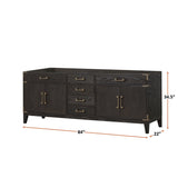 Laurel 84 in W x 22 in D Brown Oak Double Bath Vanity