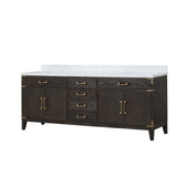 Laurel 84 in. Freestanding Bathroom Vanity with Carrara Marble Sink Top