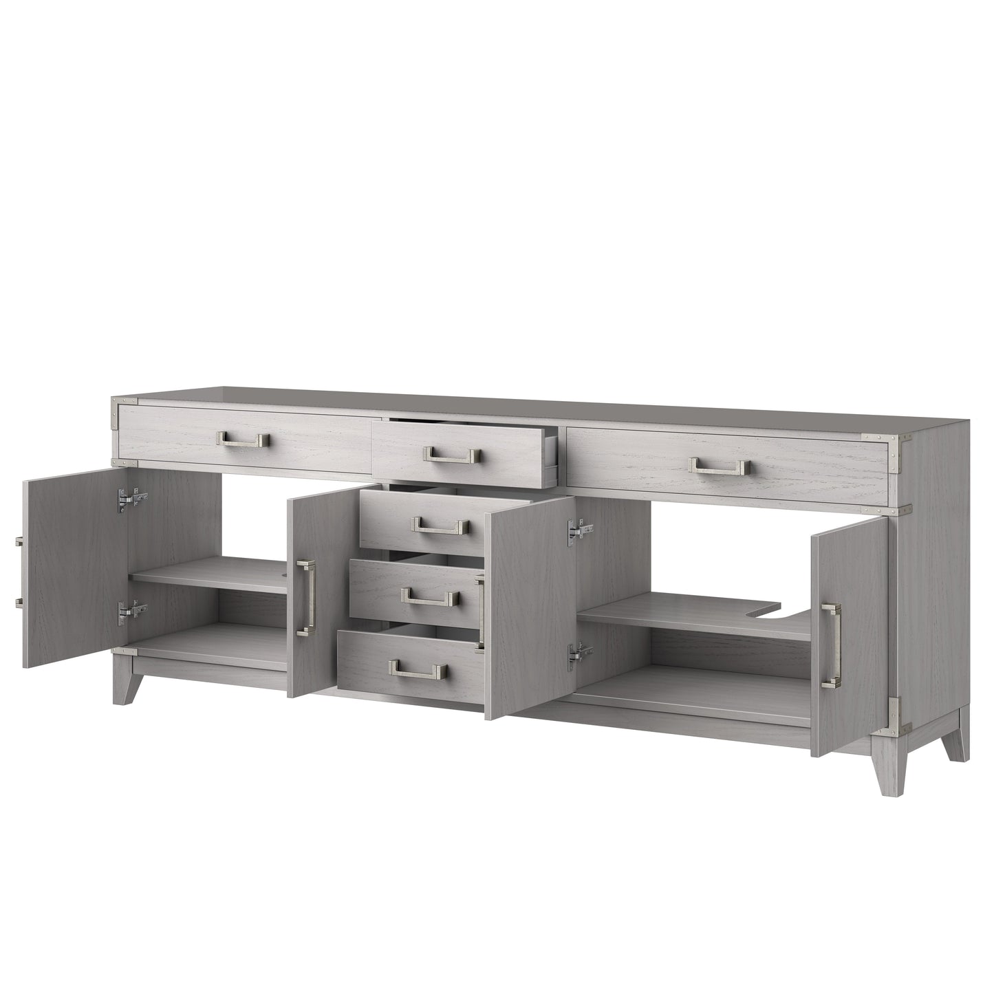 Laurel 84 in W x 22 in D White Oak Double Bath Vanity