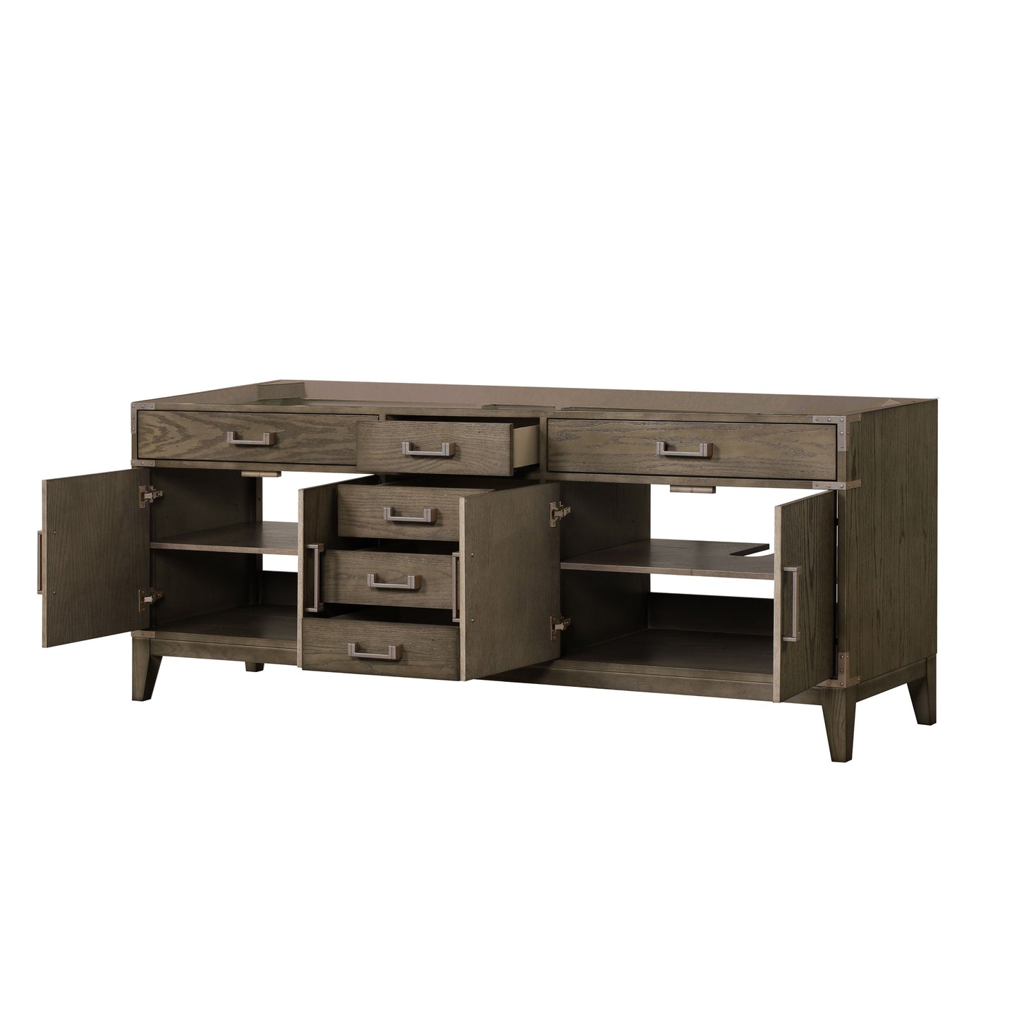 Laurel 84 in W x 22 in D Grey Oak Double Bath Vanity
