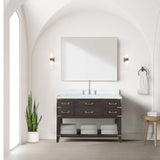 Norwalk 48 in W x 22 in D Brown Oak Single Bath Vanity