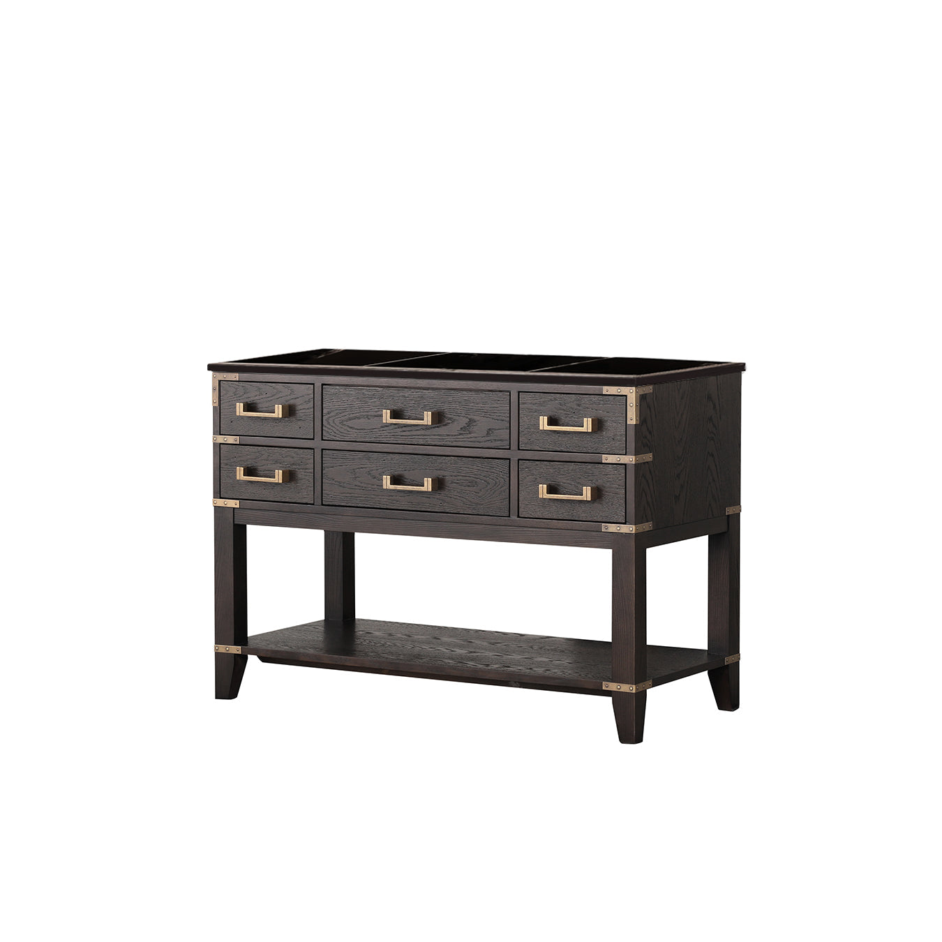 Norwalk 48 in W x 22 in D Brown Oak Single Bath Vanity