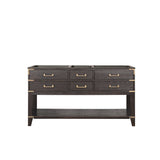 Norwalk 60 in W x 22 in D Brown Oak Double Bath Vanity