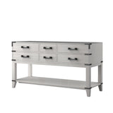 Norwalk 60 in W x 22 in D White Oak Double Bath Vanity