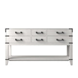 Norwalk 60 in W x 22 in D White Oak Double Bath Vanity