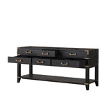 Norwalk 72 in W x 22 in D Black Oak Double Bath Vanity