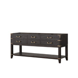 Norwalk 72 in W x 22 in D Brown Oak Double Bath Vanity