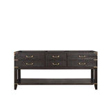 Norwalk 72 in W x 22 in D Brown Oak Double Bath Vanity