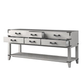 Norwalk 72 in W x 22 in D White Oak Double Bath Vanity