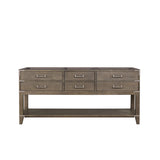 Norwalk 72 in W x 22 in D Grey Oak Double Bath Vanity