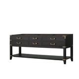 Norwalk 80 in W x 22 in D Black Oak Double Bath Vanity