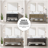 Norwalk 80 in W x 22 in D Brown Oak Double Bath Vanity