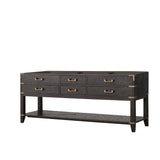 Norwalk 80 in W x 22 in D Brown Oak Double Bath Vanity