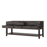 Norwalk 80 in W x 22 in D Brown Oak Double Bath Vanity