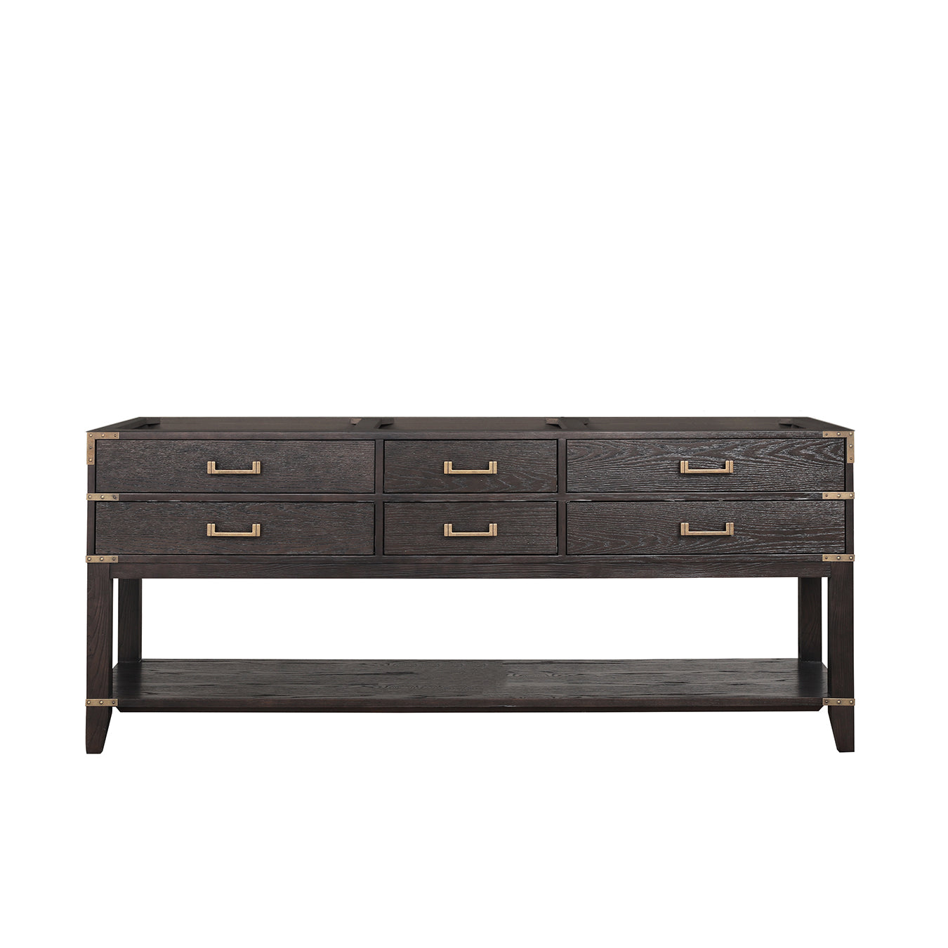 Norwalk 80 in W x 22 in D Brown Oak Double Bath Vanity