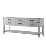 Norwalk 80 in W x 22 in D White Oak Double Bath Vanity