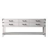 Norwalk 80 in W x 22 in D White Oak Double Bath Vanity