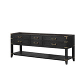Norwalk 84 in W x 22 in D Black Oak Double Bath Vanity