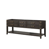 Norwalk 84 in W x 22 in D Brown Oak Double Bath Vanity