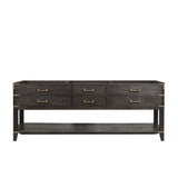 Norwalk 84 in W x 22 in D Brown Oak Double Bath Vanity