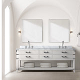 Norwalk 84 in W x 22 in D White Oak Double Bath Vanity